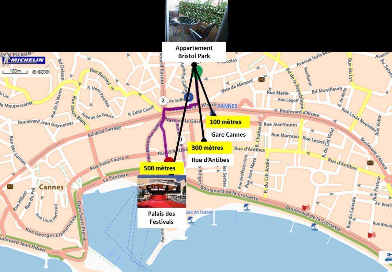 شقة Bristol Park - Parking - 5Mn Walk From Palais Des Festivals كان المظهر الخارجي الصورة